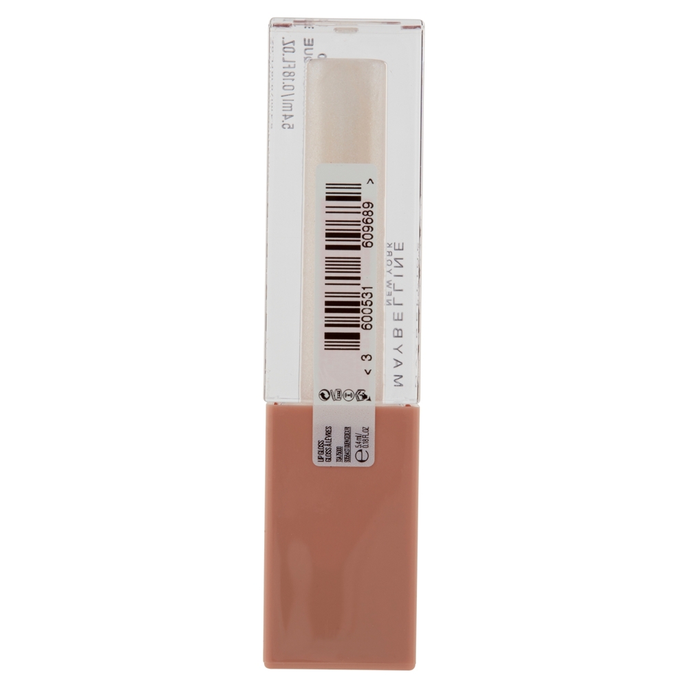 Maybelline New York Lifter Gloss, Lucidalabbra con acido ialuronico, Pearl (001), 5,4 ml
